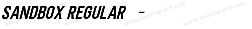 sandbox regular 字体字体转换